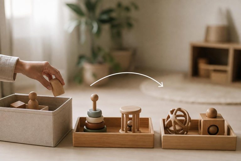Ranger et faire tourner ses jouets Montessori au fil des semaines