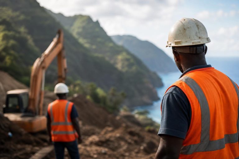 Terrassiers ultramarins face aux reliefs escarpés, une prévention terrain efficace